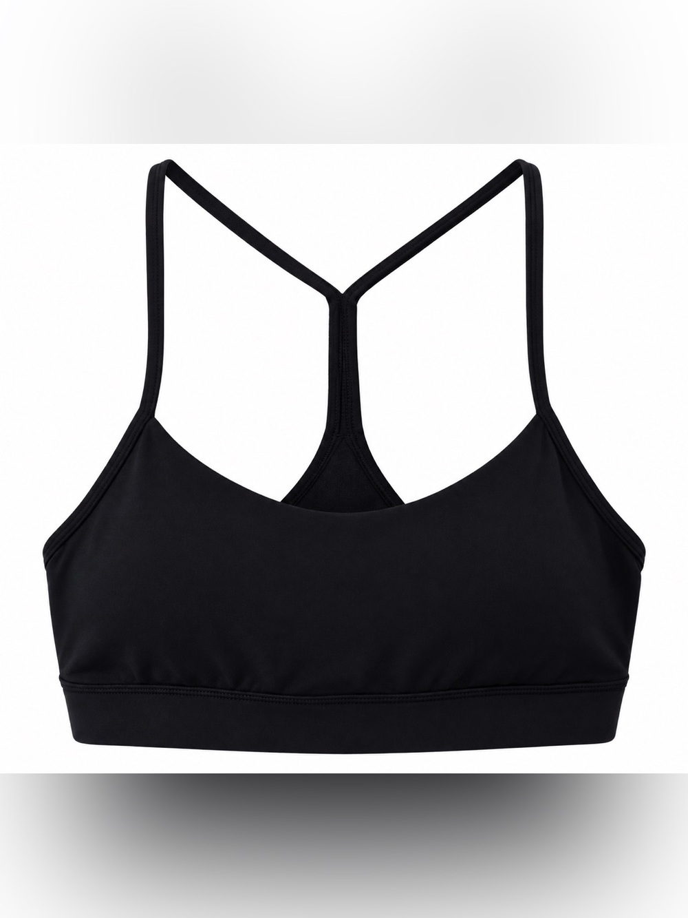 lululemon athletica Black Thin-Strap Racerback Sports Bralette